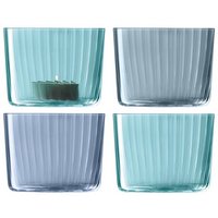 LSA 4er Set Gems Teelichthalter H6cm Saphir assort.