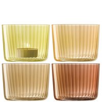 LSA 4er Set Gems Teelichthalter H6cm bernstein assort.