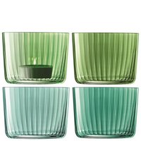 LSA 4er Set Gems Teelichthalter H6cm Jadegrün assort.