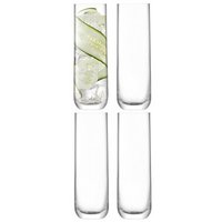 LSA 4er Set Borough Longdrinkgläser 420ml Klar