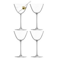 LSA 4er Set Borough Martinigläser 195ml klar