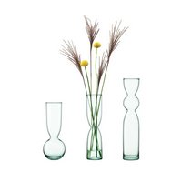 LSA Canopy Trio Vase Set H25cm H30cm H35cm recy. Optik