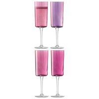 LSA 4er Set Gems Champagner Flutes 210ml Garnet assort.