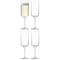 LSA 4er Set Gio Champagner Flutes 210ml Klar