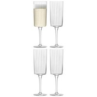 LSA 4er Set Gio Line Champagner Flutes 210ml Klar