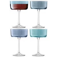 LSA 4er Set Gems Champagner-Cocktail Gläser 230ml Saphir assort.
