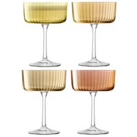 LSA 4er Set Gems Champagner-Cocktail Gläser 230ml bernstein asso