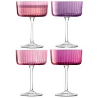 LSA 4er Set Gems Champagner-Cocktail Gläser 230ml Granat assort.