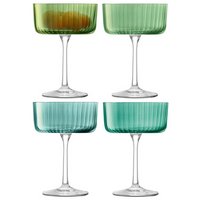 LSA 4er Set Gems Champagner-Cocktail Gläser 230ml Jade assort.
