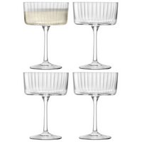 LSA 4er Set Gio Line Champagner-Cocktail Gläser 230ml Klar