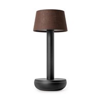 Humble Light Tischlampe Two Leinen schwarz braun