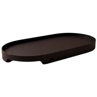 Nordesign Tablett Metall Oval schwarz