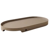 Nordesign Tablett Metall Oval greige