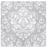 PAW Servietten Ornament silber