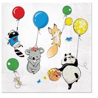 PAW Servietten Tiere mit Ballon