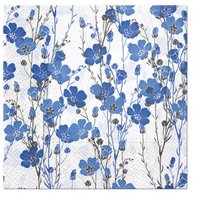 PAW Servietten Flax plants blau