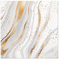 PAW Servietten Marmor Optik gold