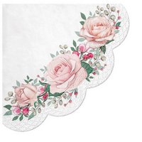 PAW Servietten rund Rosen