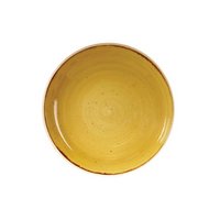 Churchill Stonecast Mustard Yellow Coupe Teller tief 24.8cm