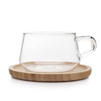 Viva Classic Office Tasse mit Untersetzer Bambus