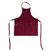 DUTCHDELUXES Schürze 5-Pocket Slim Fit aubergine burgundy canvas