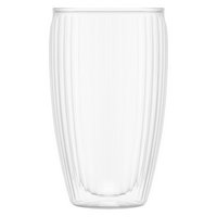 BODUM Trinkglas Pavina doppelwandig geriffelt 2 Stück 0.45 l