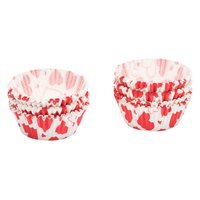 PATISSE Papierförmchen weiss rote Herzen 5 cm
