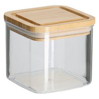 ZELLER Vorratsdose mit Bambusdeckel 500 ml transparent