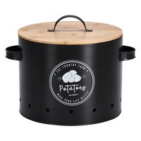 ZELLER Vorratsdose Potatoes mit Bambusdeckel schwarz
