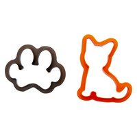DECORA Ausstecher 2er Katze & Pfote auf Karte