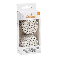 DECORA Papier Backförmchen Sterne schwarz gold