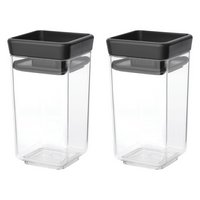 BRABANTIA Vorratsdosen Set Tasty+ 2-teilig dark grey 2x0.15 l