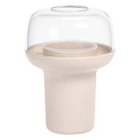 PLASTIA Pflanzengefäss Humidarium ivory withe coffee 26.5x20 cm