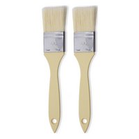 KISAG Backpinsel Set Profi 2 Stück 22x4 cm Kunststoff Naturborsten Edelstahl