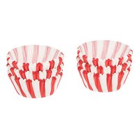 PATISSE Papierförmchen weiss rot gestreift 5cm