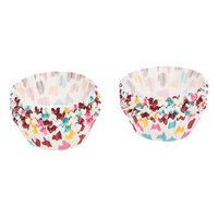 PATISSE Papierförmchen weiss bunt Herzen 5 cm