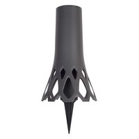 PLASTIA Vase Roseta mit Erdspiess anthrazit 1.3 l