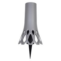 PLASTIA Vase Roseta mit Erdspiess silber 1.3 l