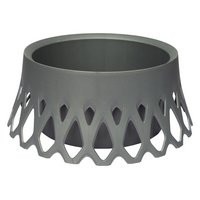 PLASTIA Pflanzschale Roseta mit Wasserspeicher silber 30 cm