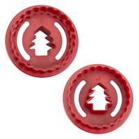 STÄDTER Linzer Ausstecher Tannenbaum rot gewellt