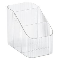 ZELLER Utensilien Organizer mit 3 Fächern Kunststoff transparent
