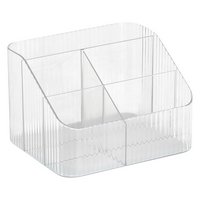 ZELLER Utensilien Organizer mit 5 Fächern Kunststoff transparent