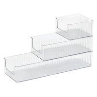 ZELLER Utensilien Organizer Set 3-teilig Kunststoff transparent