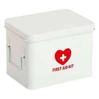 ZELLER Medizinbox Metall weiss rot
