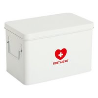 ZELLER Medizinbox Metall weiss rot