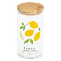 ZELLER Vorratsglas Lemon mit Bambusdeckel 850 ml
