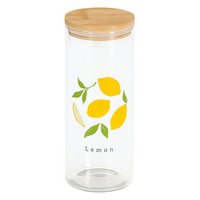 ZELLER Vorratsglas Lemon mit Bambusdeckel 1150 ml