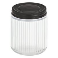ZELLER Vorratsglas mit Metalldeckel schwarz 520 ml