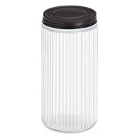 ZELLER Vorratsglas mit Metalldeckel schwarz 950 ml