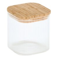 ZELLER Vorratsglas mit Bambusdeckel eckig 720 ml